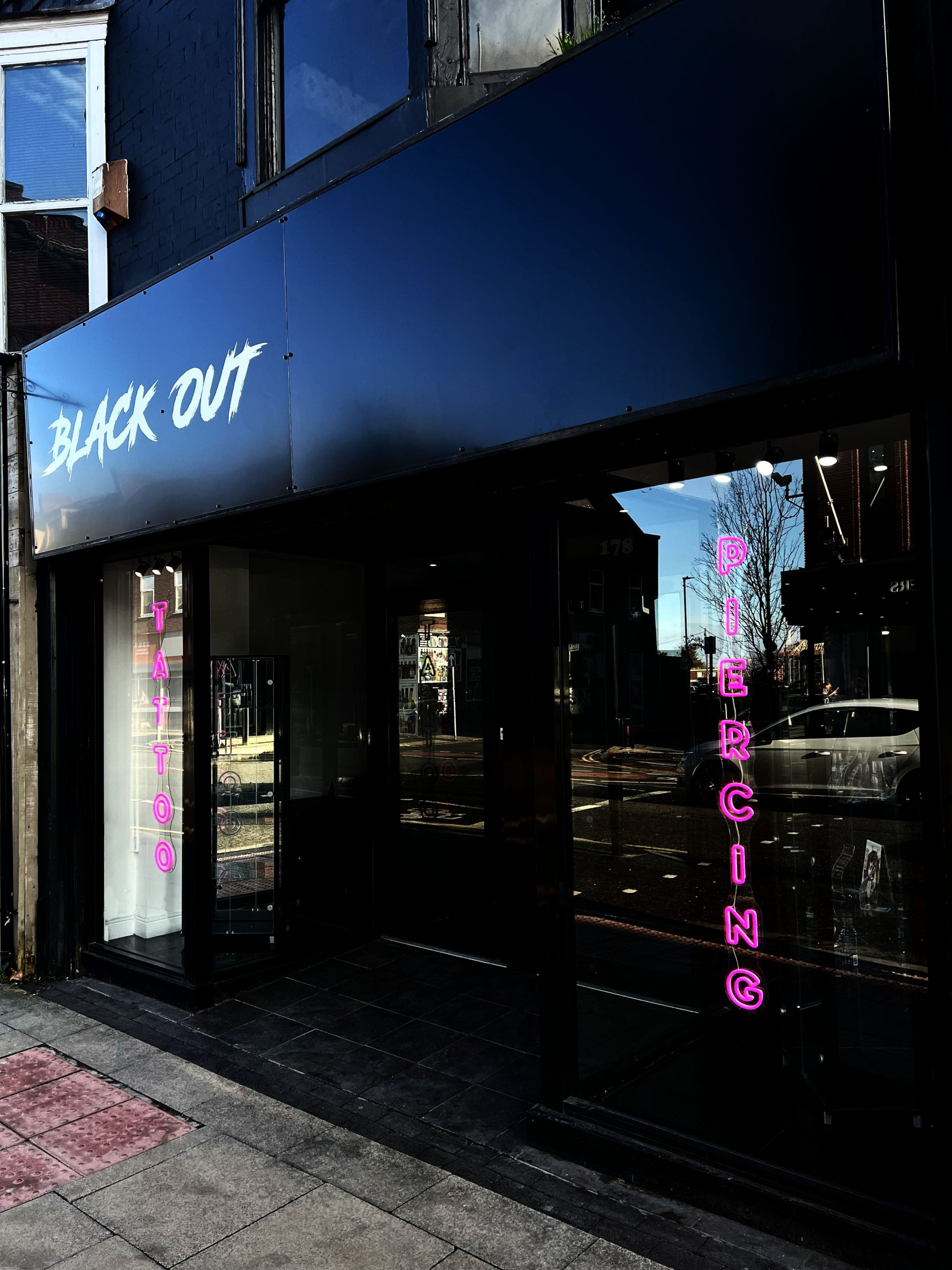 Blackout Tattoo & Piercing Academy based on Linthorpe Road in Middlesbrough, North Yorkshire.
