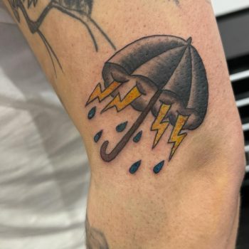 Umbrella traditional tattoo design.