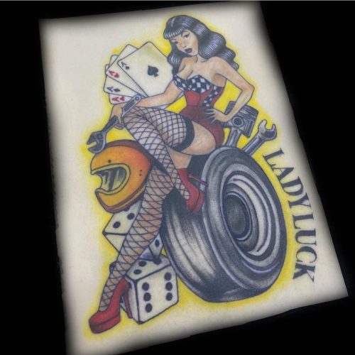 Traditional Tattoo Design at Blackout Tattoo & Piercing Academy in Middlesbrough.
