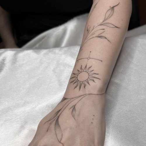 Fine Line Tattoo Design.