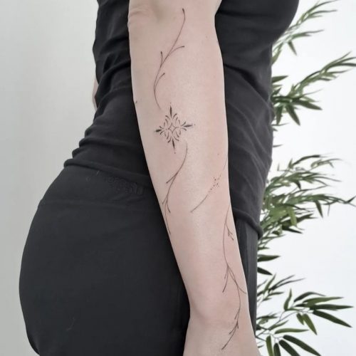 Fine Line Tattoo Design.