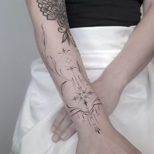Fine Line Tattoo Design.