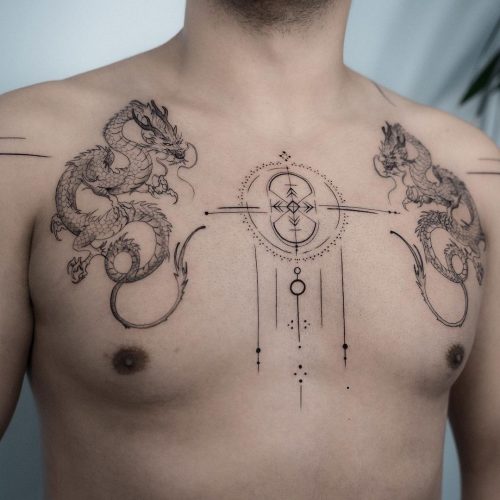 Fine Line Tattoo Design.