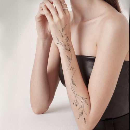Fine Line Tattoo Design.