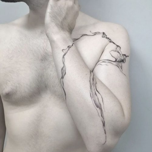 Fine Line Tattoo Design.