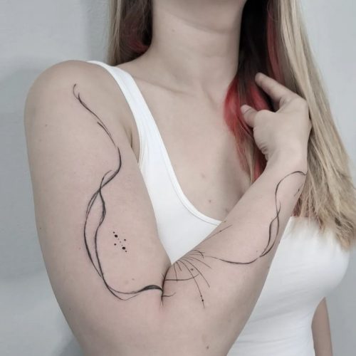 Fine Line Tattoo Design.