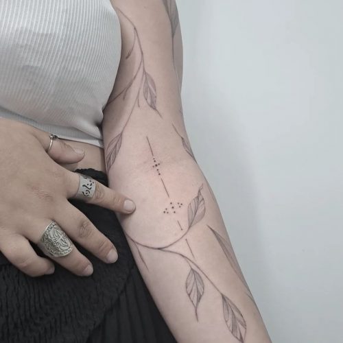 Fine Line Tattoo Design.