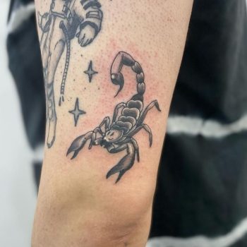 Blackwork Scorpio Tattoo