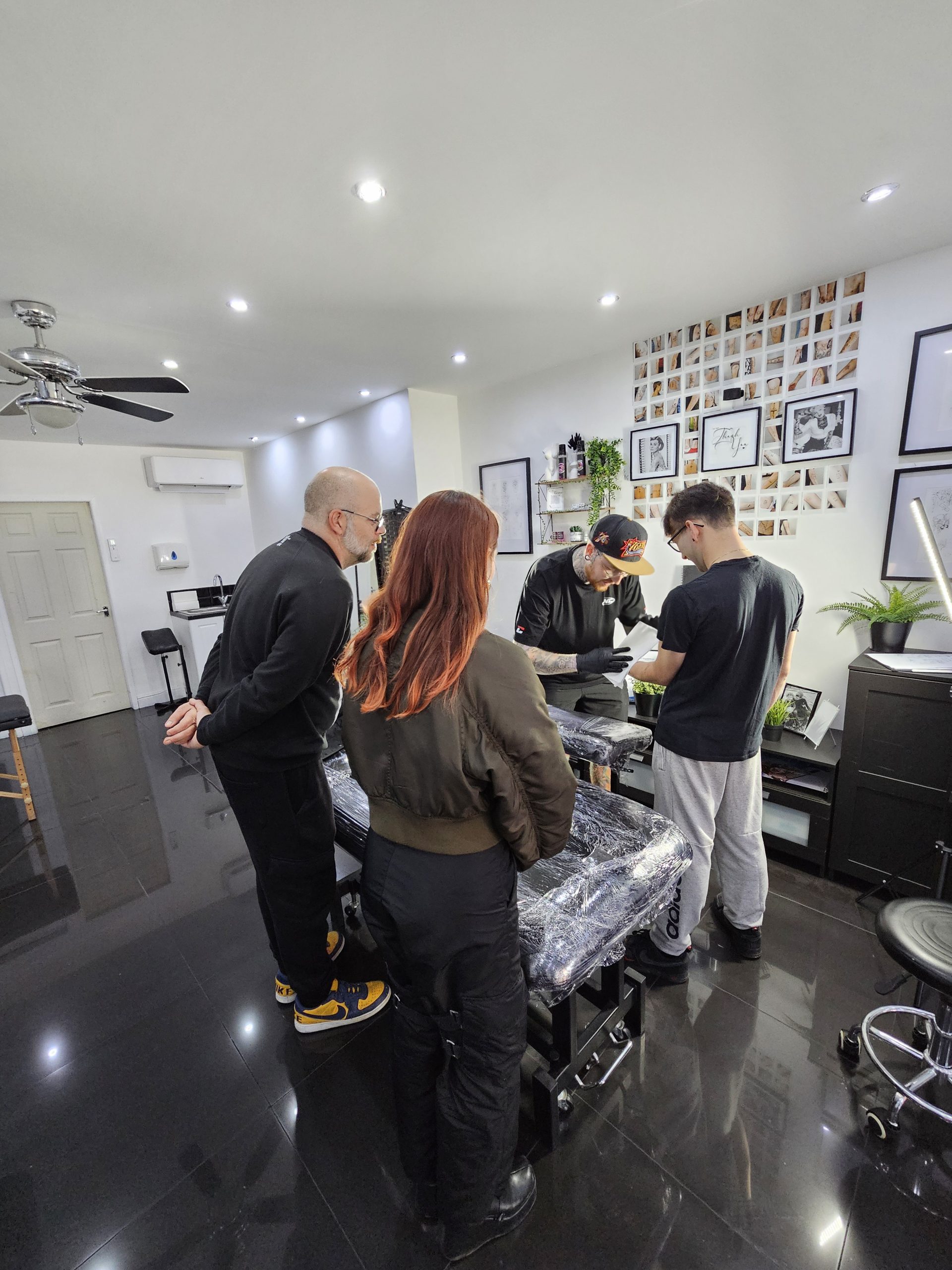 Students training at Blackout Tattoo Academy.