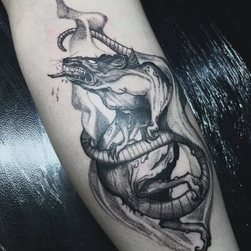Black rat tattoo