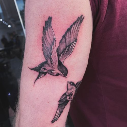 Bird tattoo blackwork