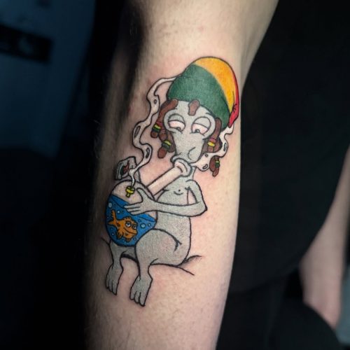 rasta man colour tattoo