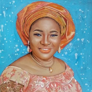 Colour portrait drawing