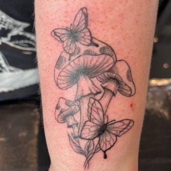 Mushroom tattoo blackwork