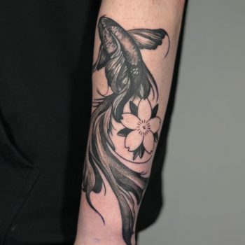 Blackwork Fish Tattoo